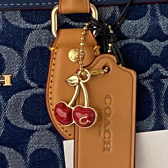 NWT Coach Rowan Large Satchel Bag In Signature Blue Denim Canvas - Picture 6 of 15